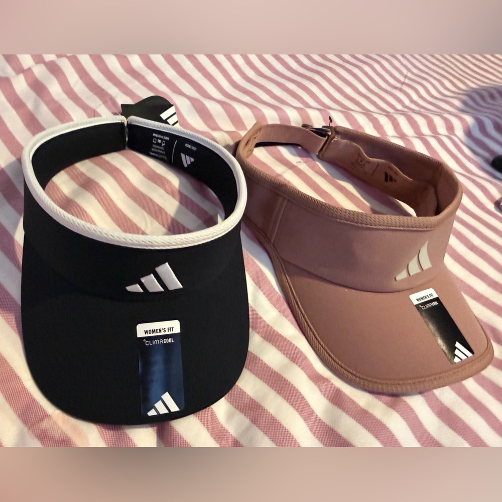 Adidas Women's Black Visor with White Trim